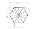 Palram – Canopia Oasis Hex 7' x 8' Greenhouse