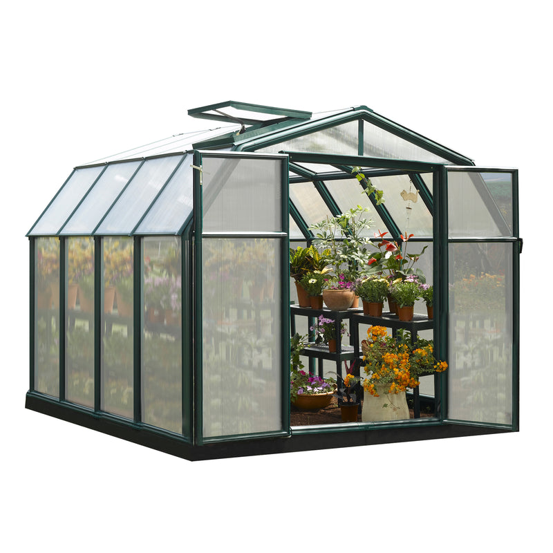 Palram – Canopia Hobby Gardener 8' x 8' Greenhouse
