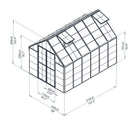 Palram – Canopia Snap & Grow 8' x 12' Greenhouse - Silver