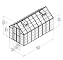 Palram – Canopia Snap & Grow 8' x 16' Greenhouse - Silver