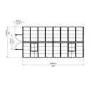 Palram – Canopia Snap & Grow 8' x 16' Greenhouse - Silver