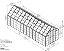Palram – Canopia Snap & Grow 8' x 24' Greenhouse - Silver