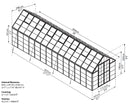 Palram – Canopia Snap & Grow 8' x 28' Greenhouse - Silver