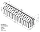 Palram – Canopia Snap & Grow 8' x 32' Greenhouse - Silver