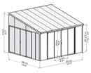 Palram – Canopia SanRemo 13' x 14' Patio Enclosure - White with Screen Doors (6)