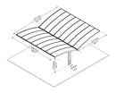 Palram – Canopia Arizona Wave Dbl Carport Wing-Style