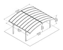 Palram – Canopia Arizona Breeze Dbl Carport Arch-Style