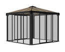 Palram – Canopia Ledro Gazebo 10 x 10 w/screen doors GRAY/BRNZ