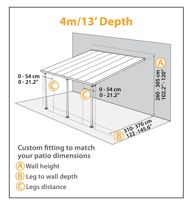 Palram – Canopia Feria 13' x 14' Patio Cover - White