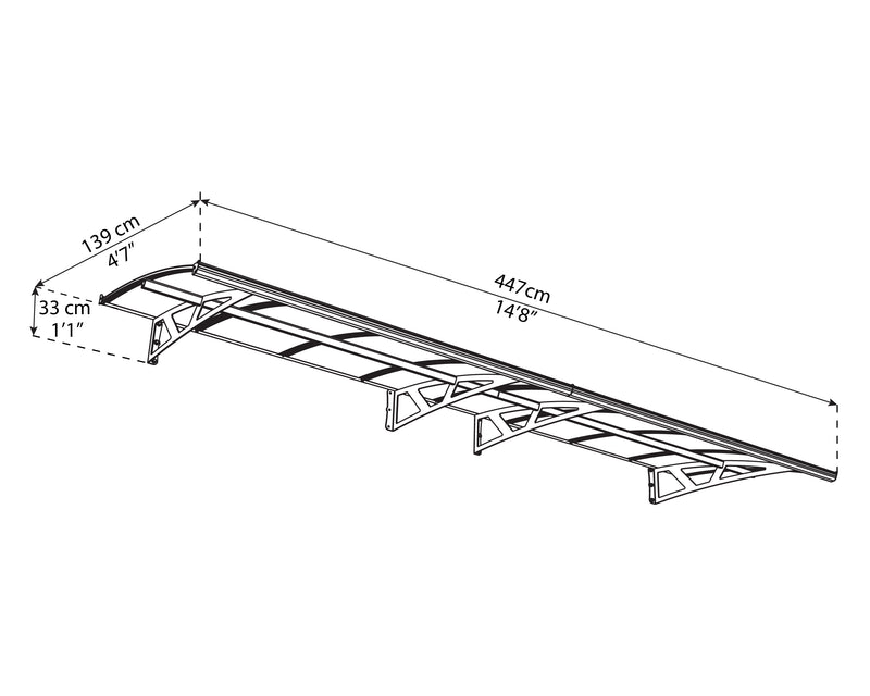 Palram – Canopia Amsterdam 4460 Door Canopy Awning 