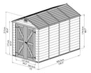 Palram – Canopia SkyLight 6' x 10' Storage Shed - Gray