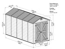 Palram – Canopia SkyLight 6x12 Storage Shed-Gray