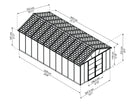 Palram – Canopia Yukon Shed S- 11' x 21' Gray