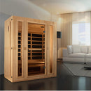 Maxxus "Trinity" Dual Tech 3 person Low EMF FAR Infrared Sauna Canadian Hemlock