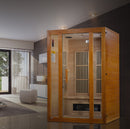 Golden Designs Maxxus "Aspen" Dual Tech 2 person Low EMF FAR Infrared Sauna Canadian Hemlock