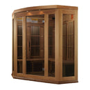Golden Designs Maxxus "Montilemar Edition" 3 Person Corner Near Zero EMF FAR Infrared Sauna - Canadian Red Cedar