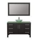 Cambridge Plumbing 48 inch Espresso Wood and Glass Vessel Sink Vanity Set