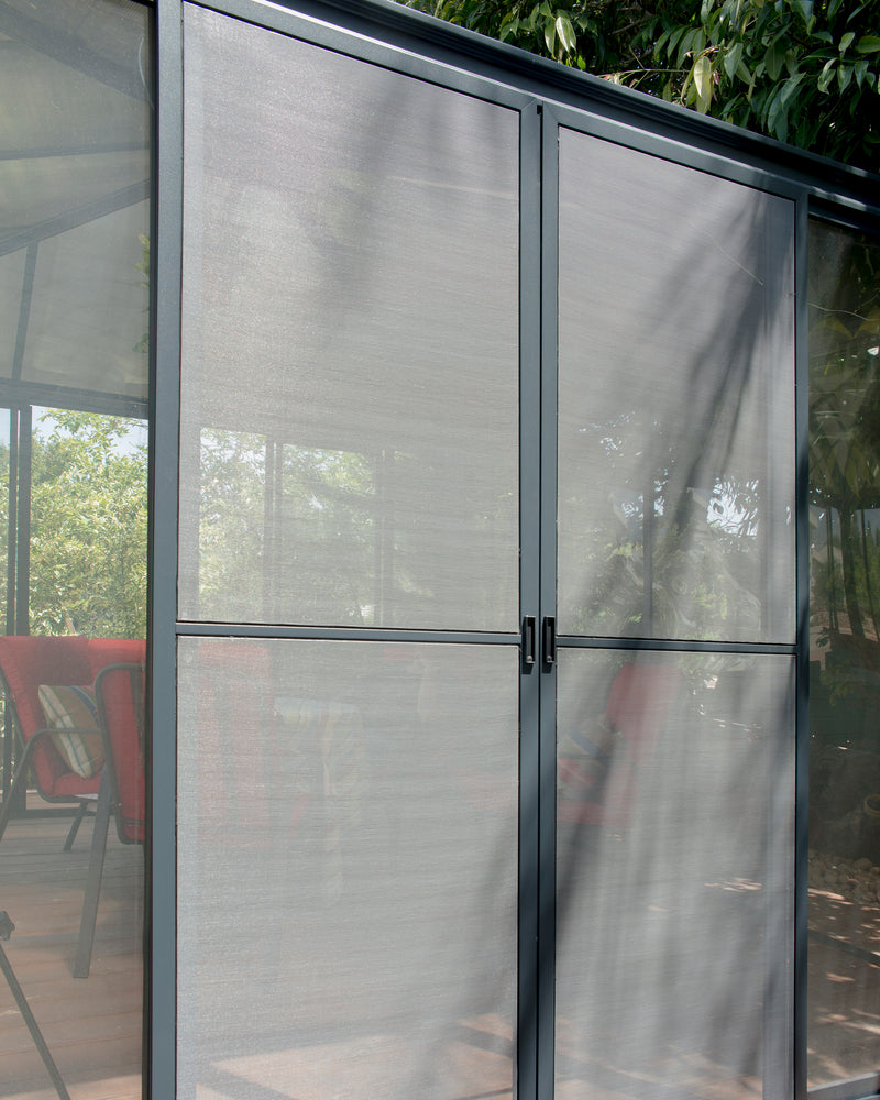 Palram – Canopia Ledro Gazebo 10 x 10 w/screen doors GRAY/BRNZ