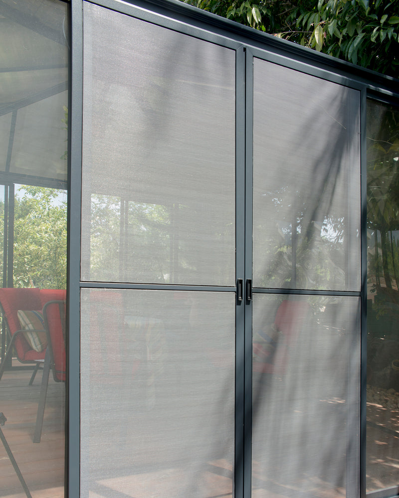 Palram – Canopia Ledro Gazebo 12 x 12 w/screen doors GRAY/BRNZ