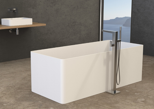 Ideavit Rectangular freestanding Bathtub. 63x27-1/2x21-5/8inch White