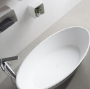 Ideavit Solid Ellipse Elongated freestanding bathtub. 71x35x19 inch. White