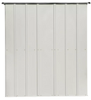 Shelter Logic Spacemaker Patio Steel Storage Shed, 5 ft. x 3 ft. Flute Gray and Anthracite