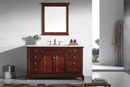 Eviva Elite Stamford 60" Teak Single Sink Bathroom Vanity w/ Double Ogee Edge Crema Marfil Top
