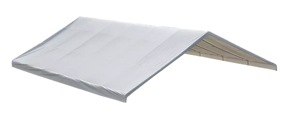 Shelter Logic 30x30 Canopy White Replacement Cover for 2-3/8" Frame; FR Rated