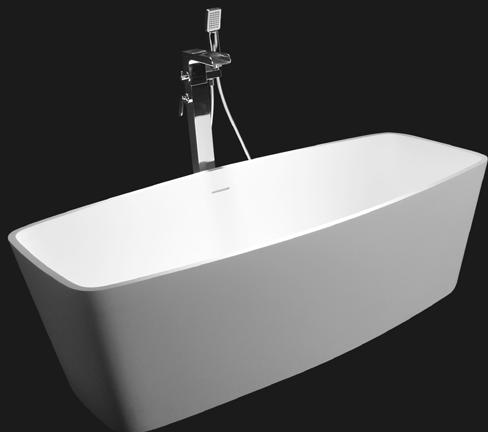Ideavit Solid Care  Rectangular freestanding bathtub. 67x31x21 inch.