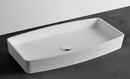 Ideavit SolidFORM Rectangular Shape Counter Vessel 27 x 14 x 4 inch, White