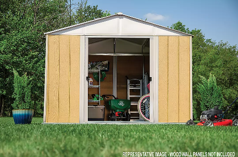 Shelter Logic Ironwood Shed Frame Kit, 8 ft. x 8 ft. Cream