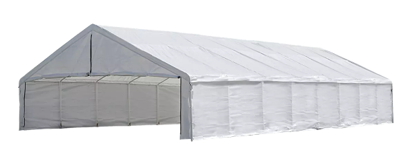 Shelter Logic 30x50 White Canopy Enclosure Kit, FR Rated
