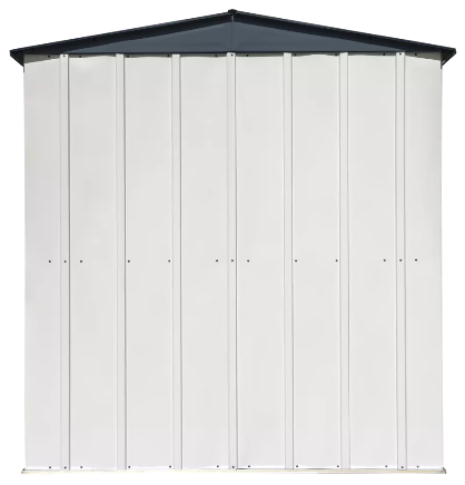 Shelter Logic Spacemaker Patio Steel Storage Shed, 6 ft. x 3 ft. Flute Gray and Anthracite