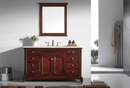 Eviva Elite Stamford 48" Teak Bathroom Vanity w/ Double Ogee Edge Crema Marfil Top