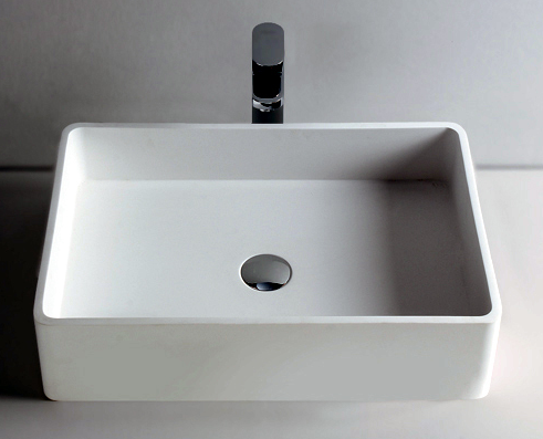 Ideavit Solidtop-60 Rectangular Vessel Bathroom Sink, White