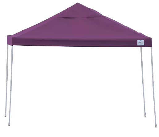Shelter Logic 12x12 ST Pop-up Canopy, Purple Cover, Black Roller Bag