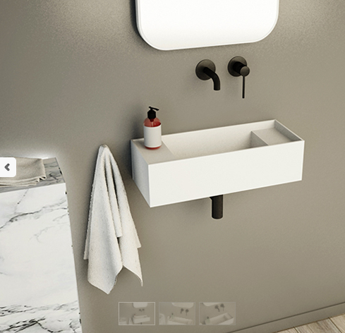 Ideavit  Solidbliss 55  Wall Hung Washbasin, Bathroom Sink White