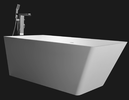 Ideavit Solid Feng  Rectangular freestanding bathtub. 67x29x24 inch., White
