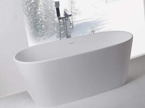 Ideavit Solid Glam Elongated freestanding bathtub. 62x28x26 inch., White