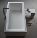 Ideavit Solid Vitas Rectangular freestanding bathtub. 71x31x23 inch., White
