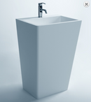 Ideavit Solidgeo Pedestal Sink With Rectangular Washbasin. 22 x 17 x 33 inch