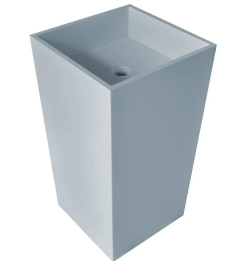 Ideavit Solidego Pedestal Sink With Square Washbasin. 18 x 18 x 33 inch