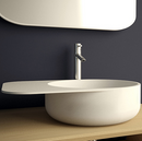 Ideavit  SolidCAP Counter Vessel 20 inch wide,Bathroom Sink White