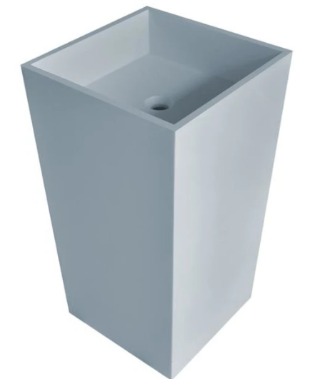 Ideavit Solidego Pedestal Sink With Square Washbasin. 18 x 18 x 33 inch