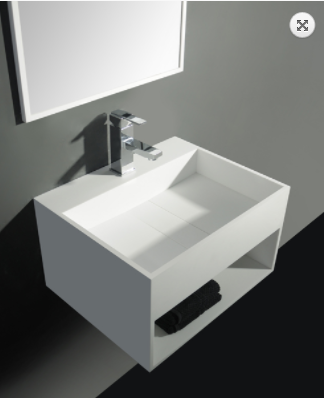 Ideavit  SOLIDCUBE Wall hung / Freestanding Vanity With Shelf. 12x12x11 inch - 14 Lbs.