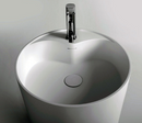 Ideavit SolidROLL Pedestal With Round Washbasin. 18 x 18 x 35, White