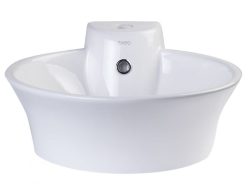 EAGO USA EAGO BA121 Round Ceramic Above Mount Bath Sink with Single Faucet Hole