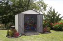 Shelter Logic EZEE Shed® , 8x7, High Gable, 72 in walls, vents, Cream & Charcoal