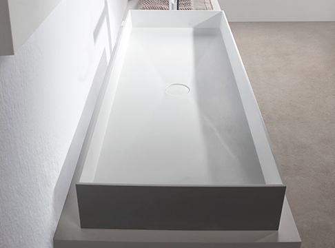 Ideavit Solidjoy-100 Rectangular Vessel Bathroom Sink , White