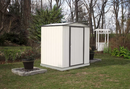 EZEE Shed® , 6x5, Low Gable, 65 in walls, vents, Cream & Charcoal